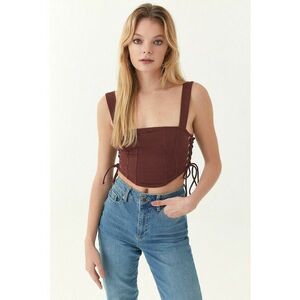 Top crop cu snururi laterale imagine