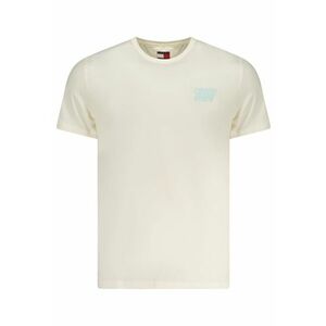 Tommy Jeans Tricou barbati - cu mini imprimeu - Slim Fit - Bej imagine