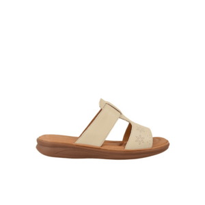 Papuci casual - dama - 50031 crem - piele naturala imagine