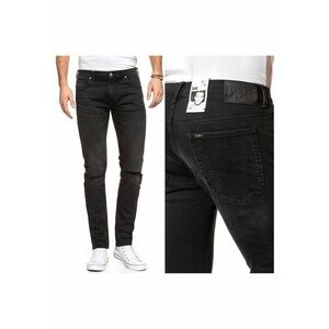 Blugi barbati - Luke - W28-L32 US - Bumbac - Lungi - Conica - Simplu - 5 buzunare - Negru imagine