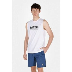 Tricou fara maneci cu imprimeu text imagine