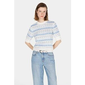 Tricou crosetat cu guler scurt imagine