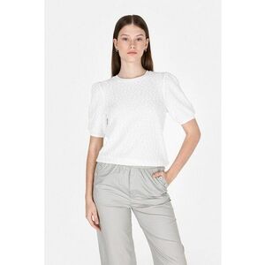 Bluza texturata cu maneci bufante imagine