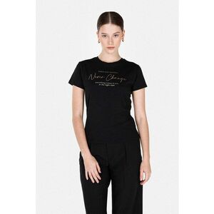 Tricou de bumbac cu imprimeu text imagine