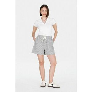 Pantaloni scurti cu dungi - snur si buzunare laterale imagine