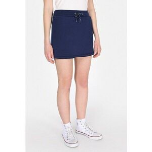 Fusta-pantalon uni cu snur imagine
