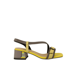 Sandale casual - dama - DL60013C galben - piele naturala imagine