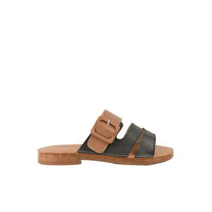 Papuci casual - dama - XA60016A negru - piele naturala imagine