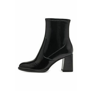 Botine din piele ecologica cu toc masiv imagine