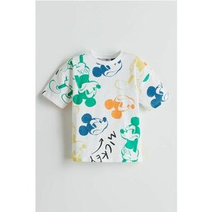Tricou cu decolteu la baza gatului si model Mickey Mouse imagine