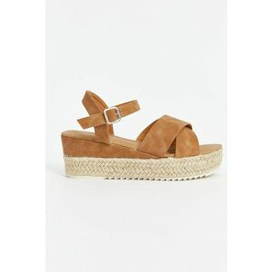 Sandale wedge din piele imagine