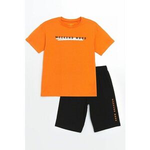 Pijama cu pantaloni scurti - talie elastica si imprimeu imagine
