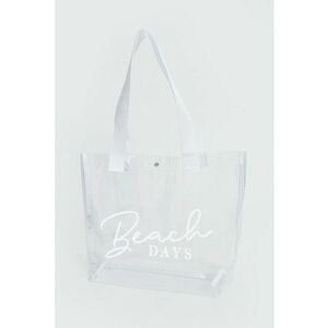 Geanta shopper cu imprimeu text imagine