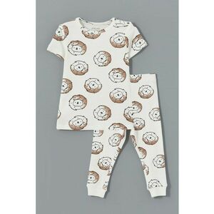 Pijama din bumbac cu imprimeu imagine