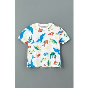 Tricou cu model si decolteu la baza gatului imagine