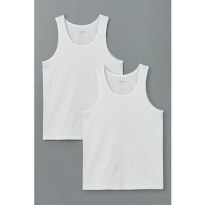 Set de top-uri din bumbac cu decolteu rotund - 2 Piese imagine