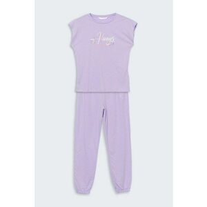 Pijama de bumbac cu imprimeu imagine