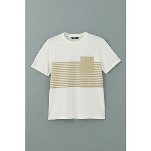 Tricou cu decolteu la baza gatului si model in dungi imagine