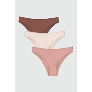 Set de chiloti hipster cu model uni - 3 perechi imagine