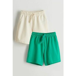 Set de pantaloni scurti cu model uni si snur de ajustare - 2 perechi imagine
