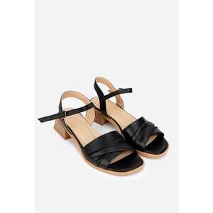 Sandale dama din piele neagra imagine