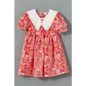 Rochie cu maneci scurte si imprimeu floral imagine
