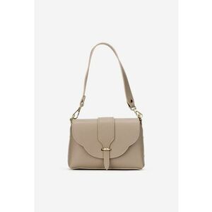 Geanta dama - piele texturata - taupe - curea detasabila imagine