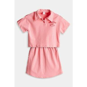 Set de tricou polo si fusta din bumbac - 2 piese imagine