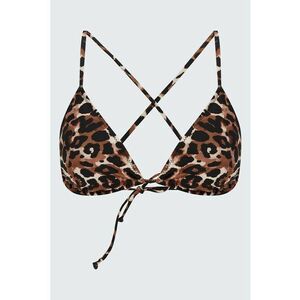 Sutien de baie cu cupe triunghiulare si animal print imagine