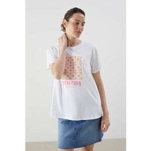 Tricou din bumbac cu imprimeu etnic imagine