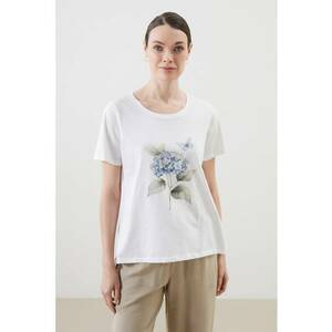 Tricou din bumbac cu imprimeu floral imagine