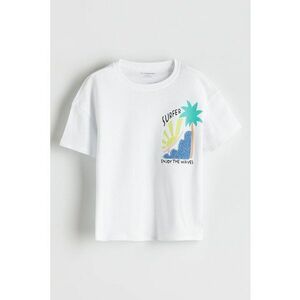 Tricou din bumbac cu imprimeu tropical imagine