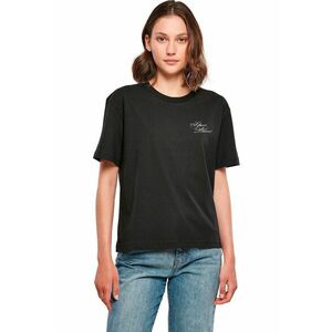 Tricou lejer din bumbac cu imprimeu pe partea din spate imagine