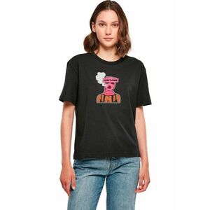 Tricou lejer din bumbac cu imprimeu text imagine