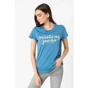 Tricou cu decolteu la baza gatului si imprimeu logo Alina imagine