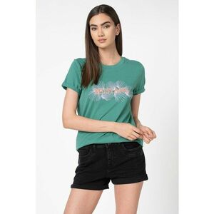 Tricou cu imprimeu logo si detalii stralucitoare imagine
