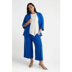 Pantaloni crop cu croiala ampla imagine