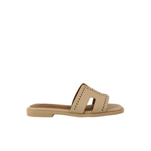 Papuci casual - dama - XS60029A bej - piele naturala imagine
