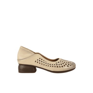 Pantofi casual - dama - 5889 bej - piele naturala imagine