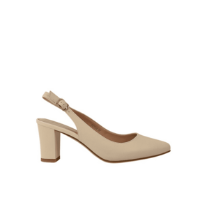 Pantofi eleganti - dama - JY60024B bej - piele naturala - toc imagine