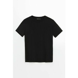 Tricou din amestec de modal cu decolteu la baza gatului imagine