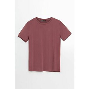 Tricou din amestec de modal cu decolteu la baza gatului imagine