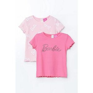 Set de tricouri cu imprimeu Barbie - 2piese imagine