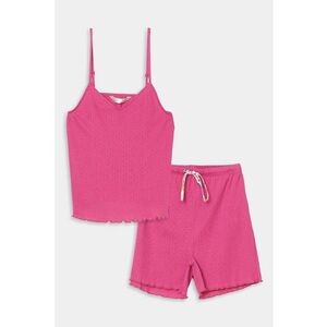 Pijama cu decolteu in V si pantaloni scurti imagine