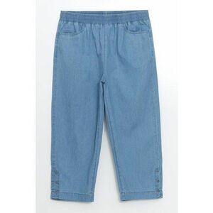 Pantaloni conici din material chambray imagine