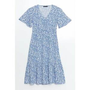 Rochie midi cu decolteu in V imagine