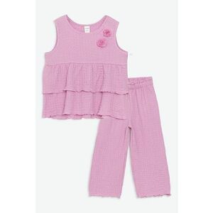 Set de top texturat si pantaloni imagine