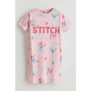 Rochie-pijama din bumbac cu model cu cusaturi imagine