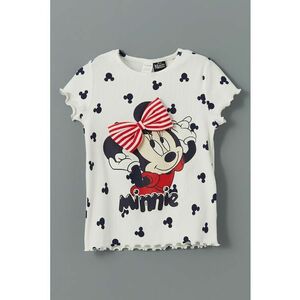 Tricou din amestec de bumbac cu decolteu la baza gatului imagine