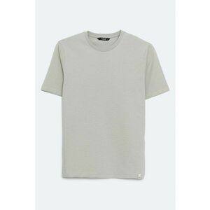 Tricou cu decolteu la baza gatului si aspect texturat imagine